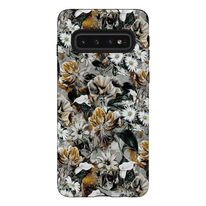 Galaxy S10 StrongFit Floral Gold by Riza Peker