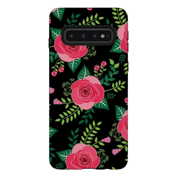 Galaxy S10 StrongFit red and black by Rossy Villarreal