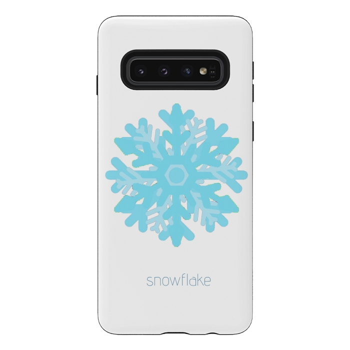 Galaxy S10 StrongFit Snowflake -light blue by Bettie * Blue