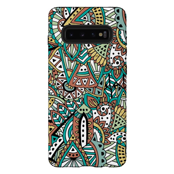 Galaxy S10 plus StrongFit African Botanicals by Pom Graphic Design