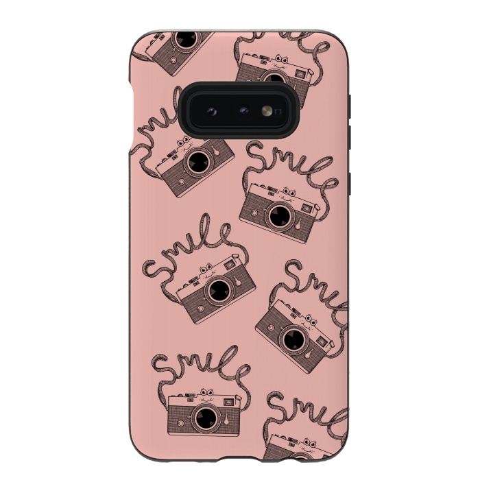 Galaxy S10e StrongFit Smile pattern rose by Coffee Man