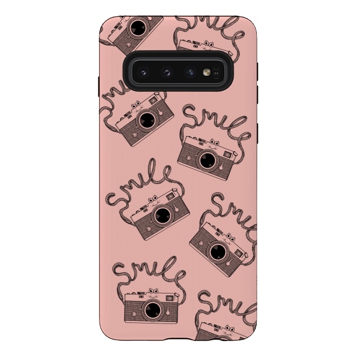 Galaxy S10 StrongFit Smile pattern rose by Coffee Man