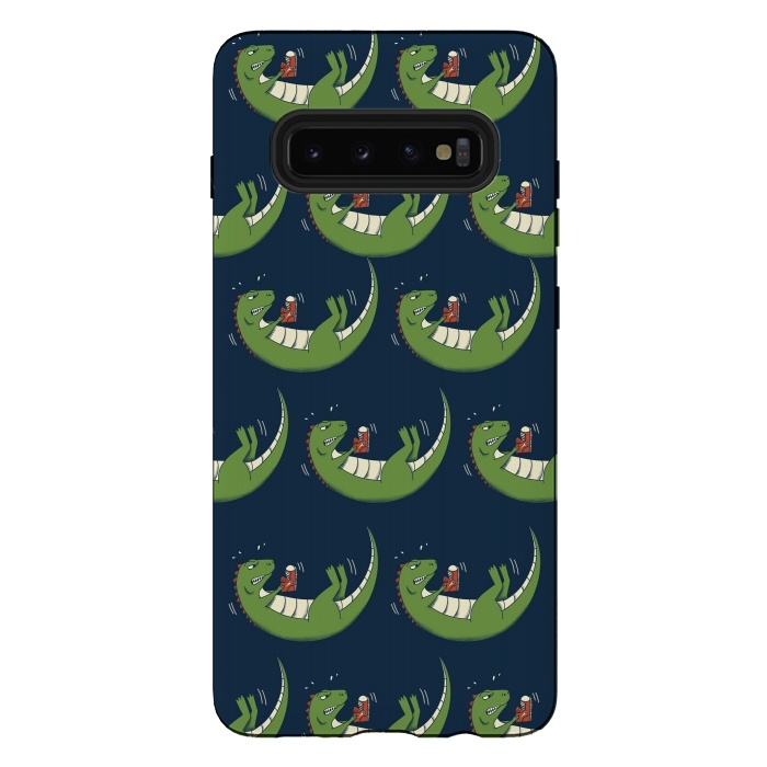 Galaxy S10 plus StrongFit Dinosaur new shoes by Coffee Man