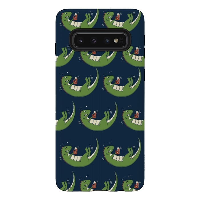 Galaxy S10 StrongFit Dinosaur new shoes by Coffee Man