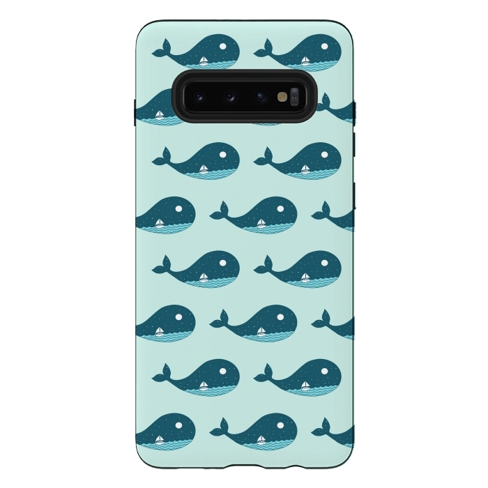 Galaxy S10 plus StrongFit Whale Landscape by Coffee Man
