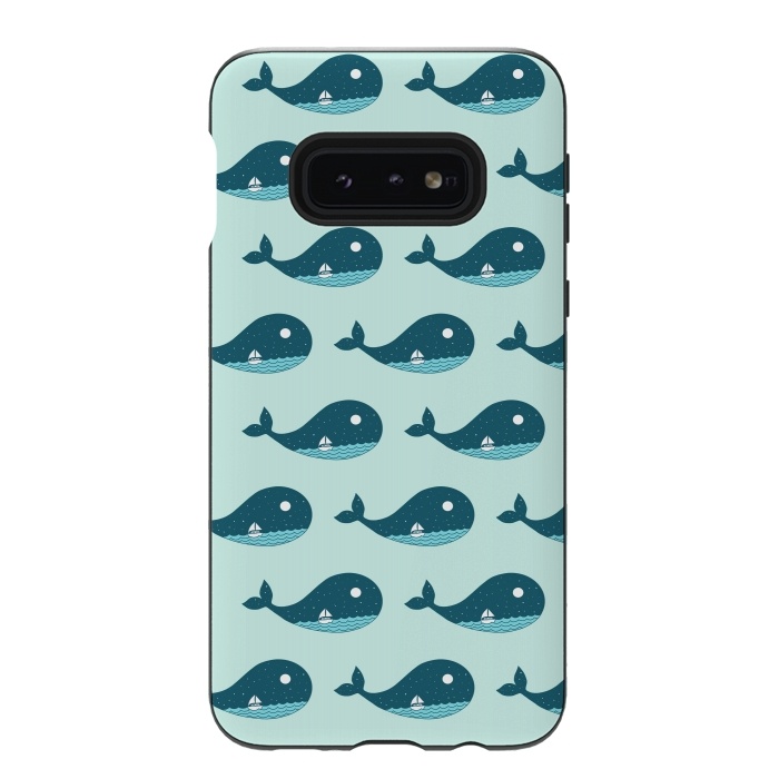 Galaxy S10e StrongFit Whale Landscape by Coffee Man