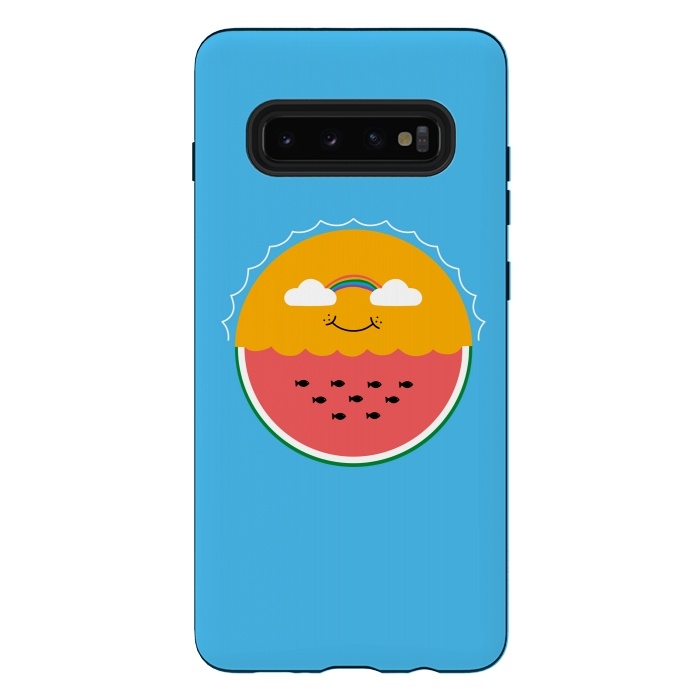 Galaxy S10 plus StrongFit Sun and Watermelon by Coffee Man