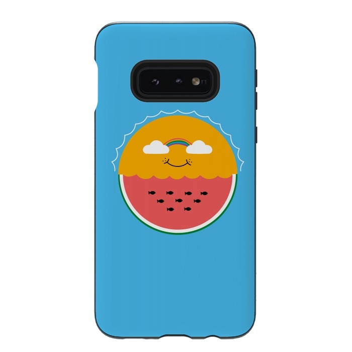 Galaxy S10e StrongFit Sun and Watermelon by Coffee Man