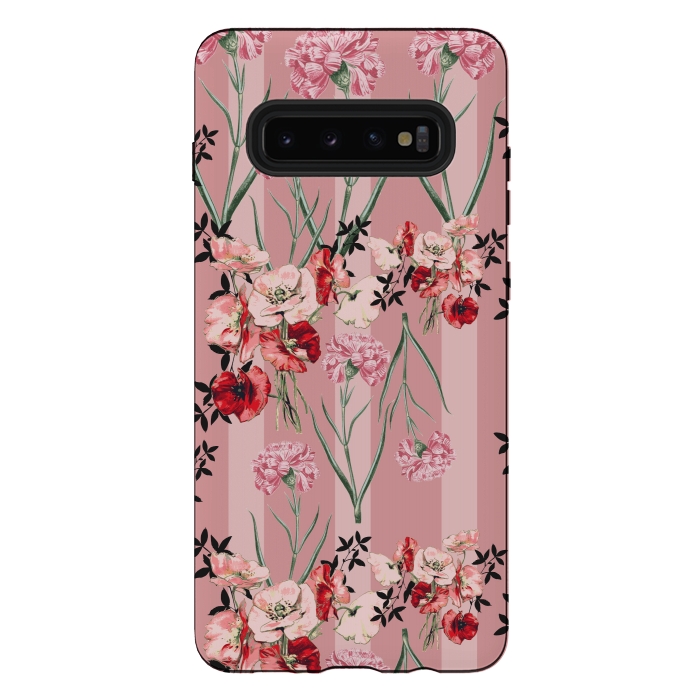 Galaxy S10 plus StrongFit Floral Love X (Red) by Zala Farah