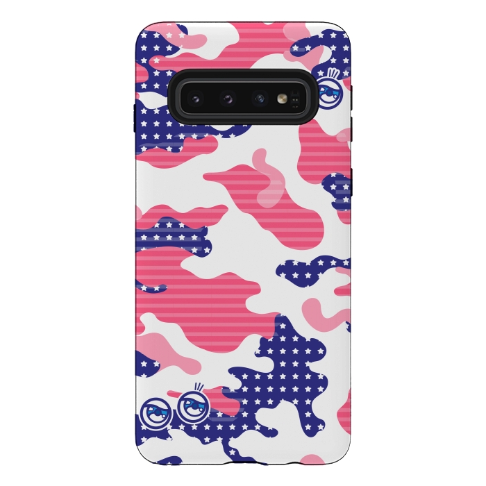 Galaxy S10 StrongFit EYES WITH CAMO by Michael Cheung