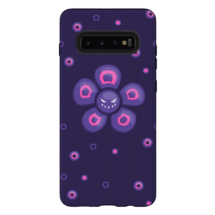 Galaxy S10 plus StrongFit Purple Evil Flower by Boriana Giormova
