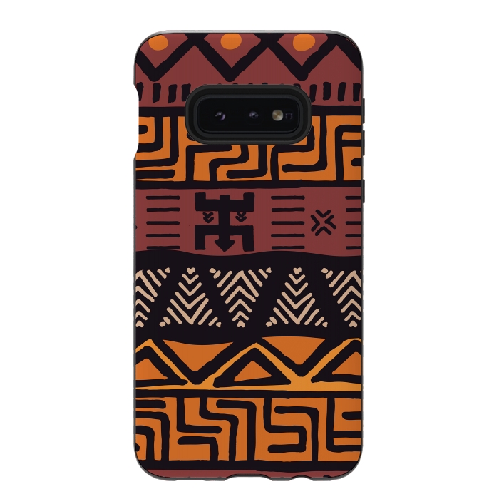 Galaxy S10e StrongFit Tribal ethnic geometric pattern 021 by Jelena Obradovic