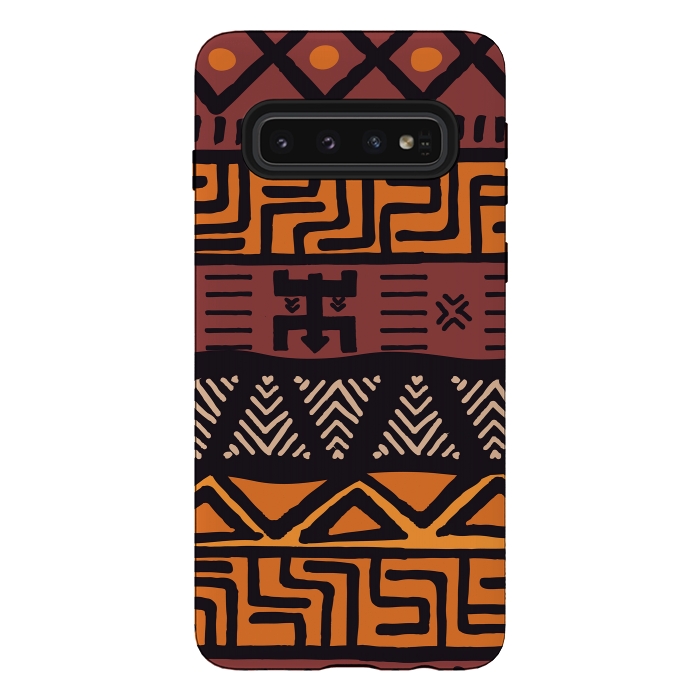 Galaxy S10 StrongFit Tribal ethnic geometric pattern 021 by Jelena Obradovic