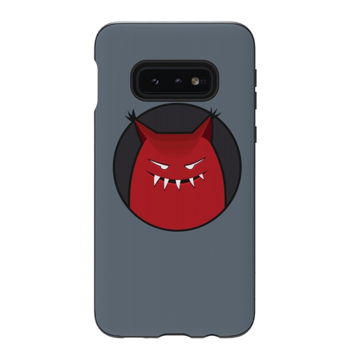 Galaxy S10e StrongFit Red Evil Monster With Pointy Ears by Boriana Giormova