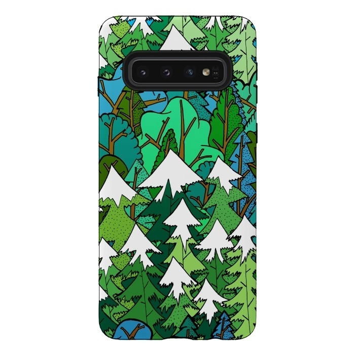 Galaxy S10 StrongFit Winter's Forest by Steve Wade (Swade)