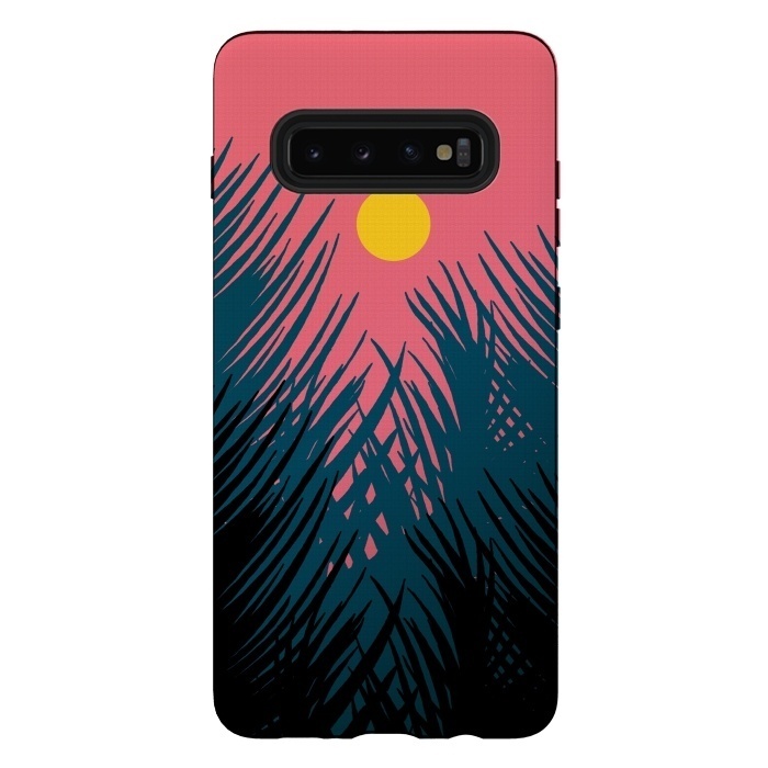 Galaxy S10 plus StrongFit The Evening Palm trees by Steve Wade (Swade)