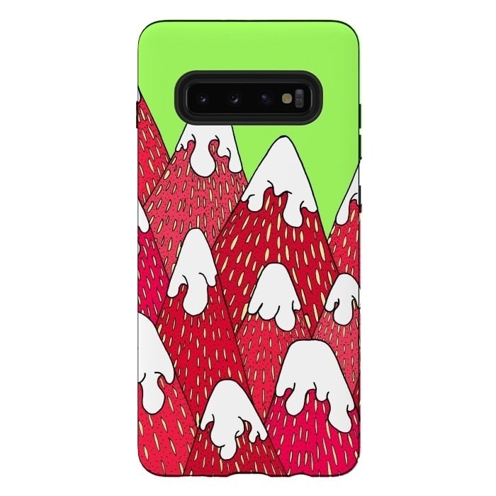Galaxy S10 plus StrongFit Strawberry Mountains by Steve Wade (Swade)