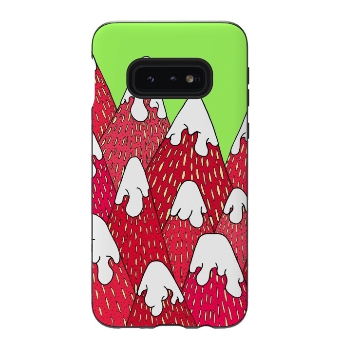 Galaxy S10e StrongFit Strawberry Mountains by Steve Wade (Swade)