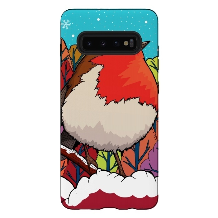 Galaxy S10 plus StrongFit The Big Red Robin by Steve Wade (Swade)