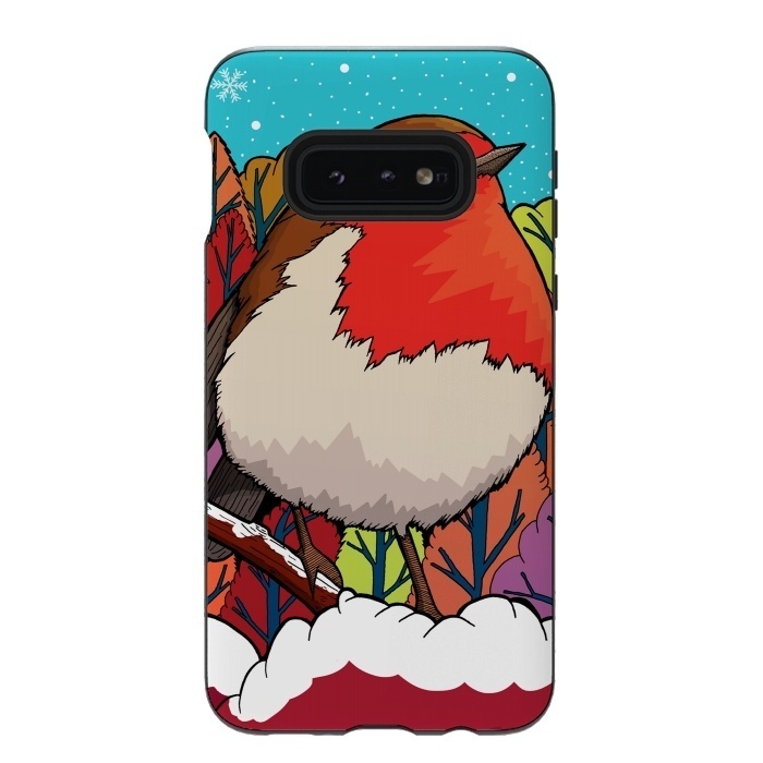 Galaxy S10e StrongFit The Big Red Robin by Steve Wade (Swade)