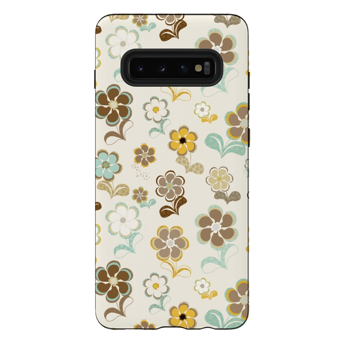 Galaxy S10 plus StrongFit 60s Flowers by Paula Ohreen