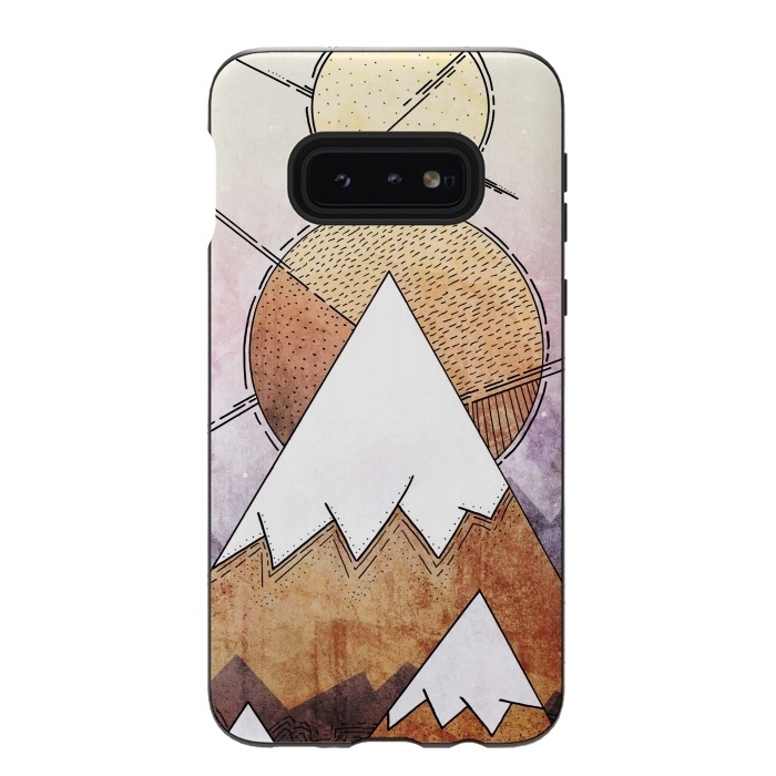 Galaxy S10e StrongFit Metal Mountains by Steve Wade (Swade)