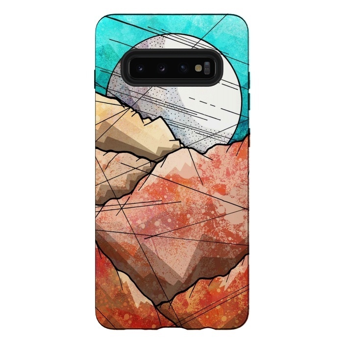 Galaxy S10 plus StrongFit Copper rocks under the moon by Steve Wade (Swade)