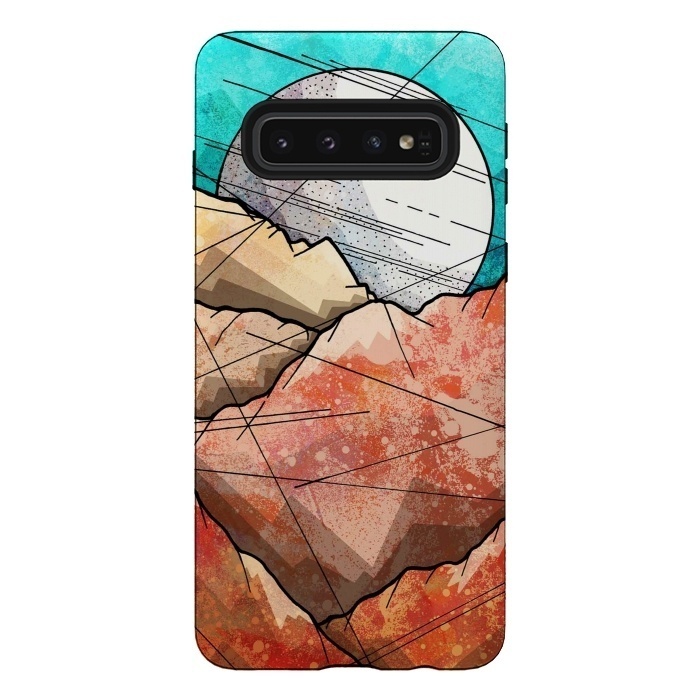 Galaxy S10 StrongFit Copper rocks under the moon by Steve Wade (Swade)