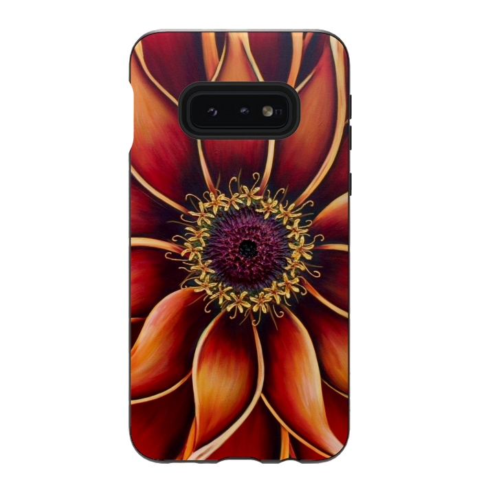 Galaxy S10e StrongFit Zinnia by Denise Cassidy Wood
