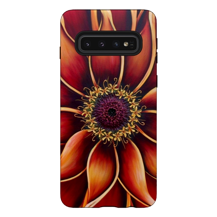 Galaxy S10 StrongFit Zinnia by Denise Cassidy Wood