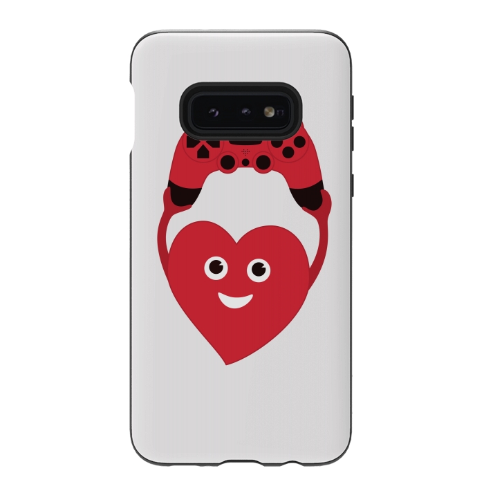 Galaxy S10e StrongFit Cute Geek Gamer Heart by Boriana Giormova