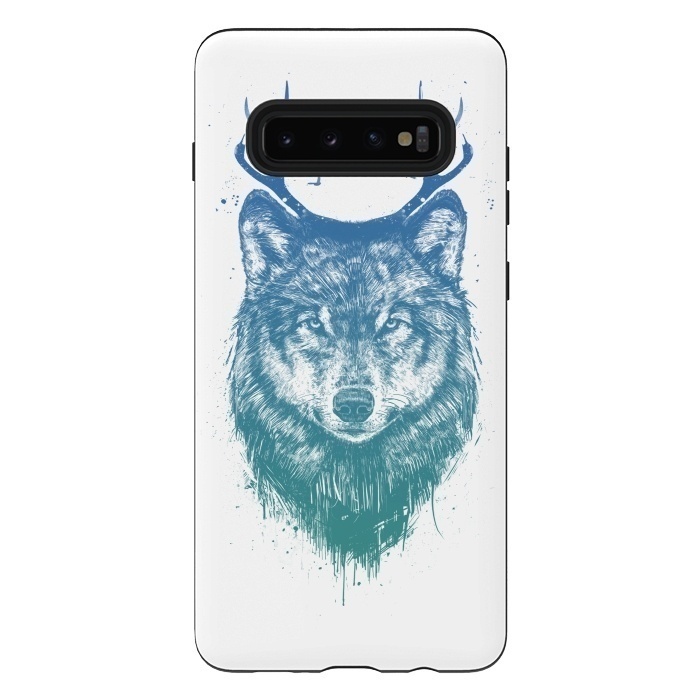 Galaxy S10 plus StrongFit Deer wolf by Balazs Solti