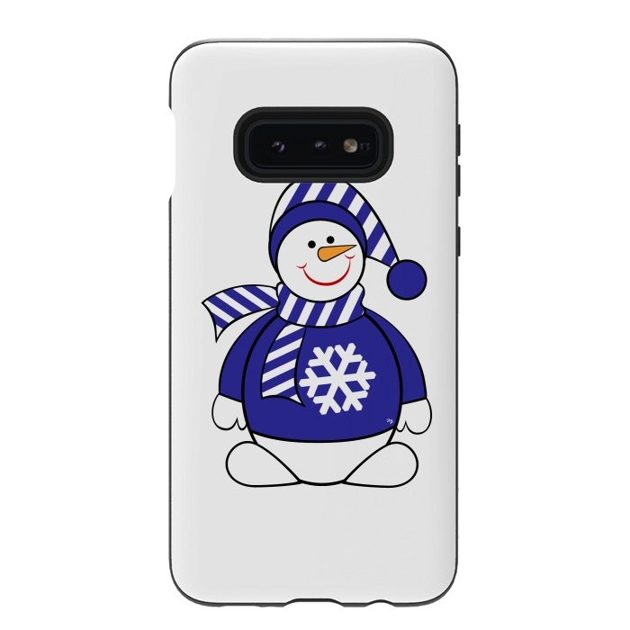 Galaxy S10e StrongFit Cute snowman by Martina