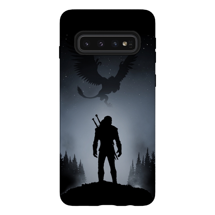 Galaxy S10 StrongFit White Wolf by Denis Orio Ibañez