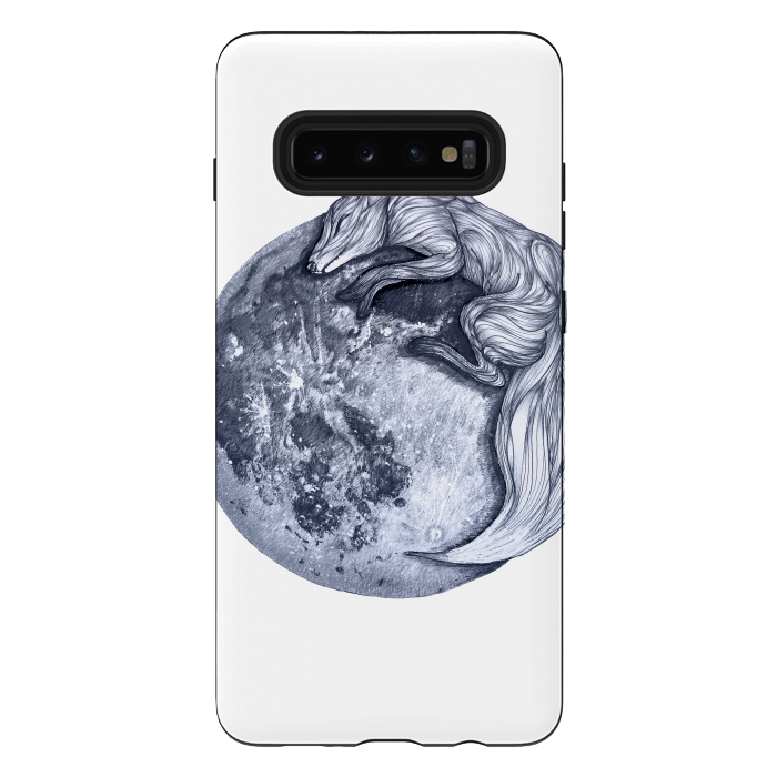 Galaxy S10 plus StrongFit Fox and Moon by ECMazur 