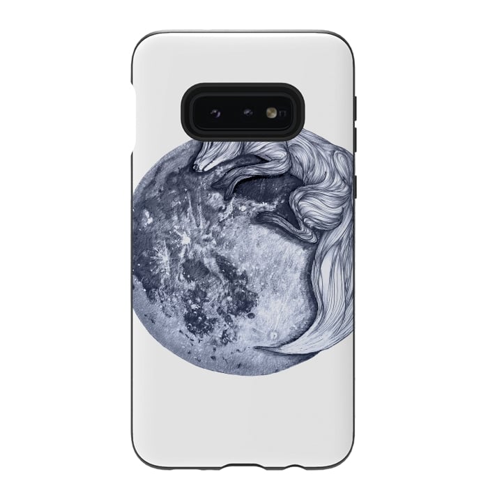 Galaxy S10e StrongFit Fox and Moon by ECMazur 