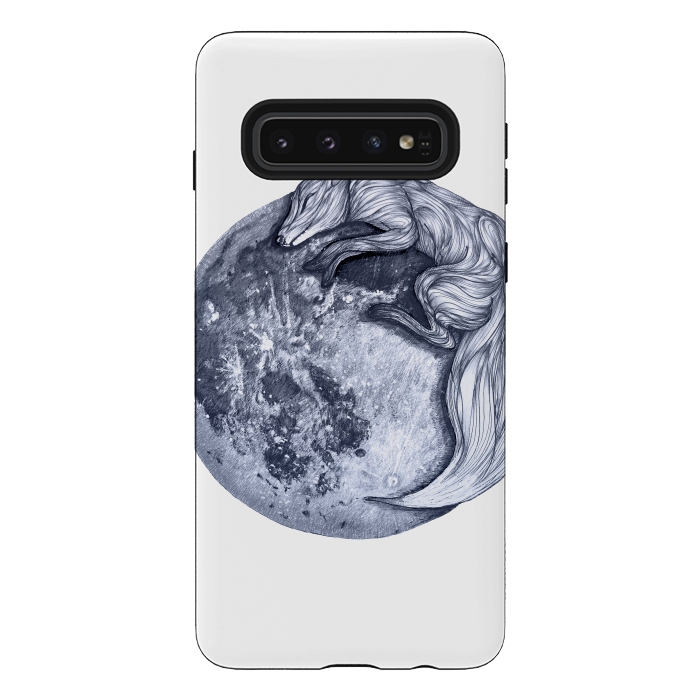 Galaxy S10 StrongFit Fox and Moon by ECMazur 