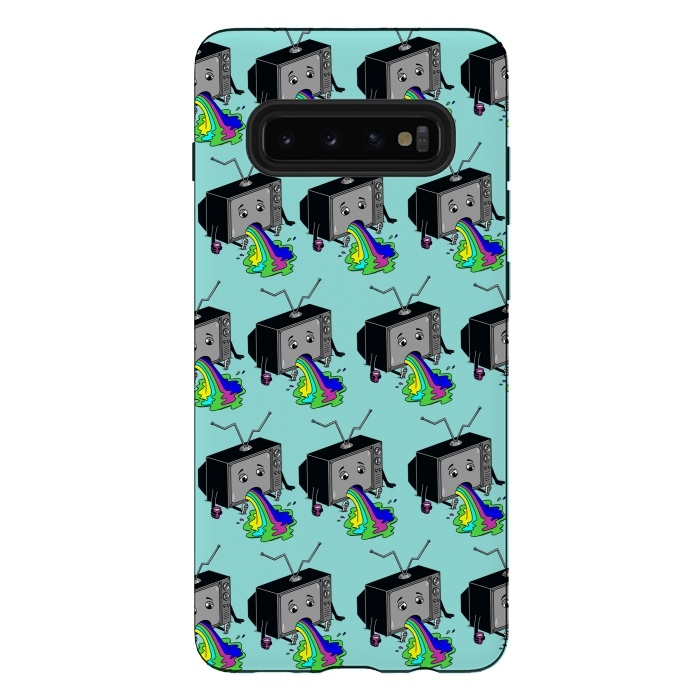 Galaxy S10 plus StrongFit Vomit Tv by Coffee Man