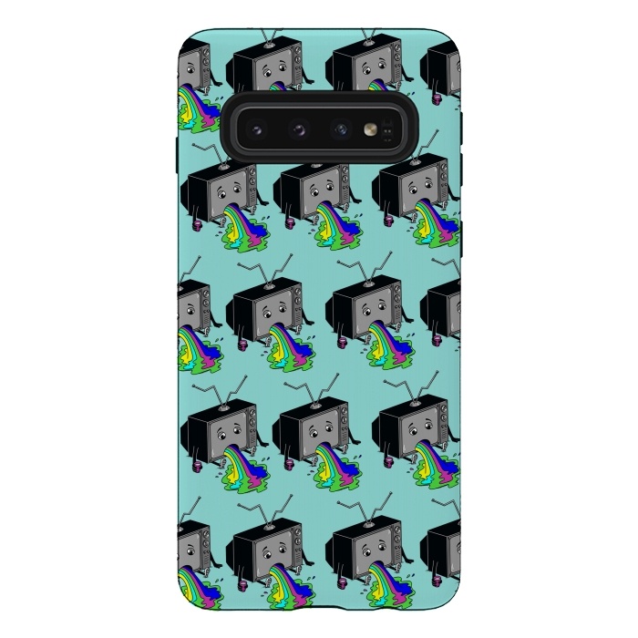 Galaxy S10 StrongFit Vomit Tv by Coffee Man