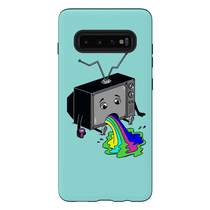 Galaxy S10 plus StrongFit Vomit tv 2 by Coffee Man
