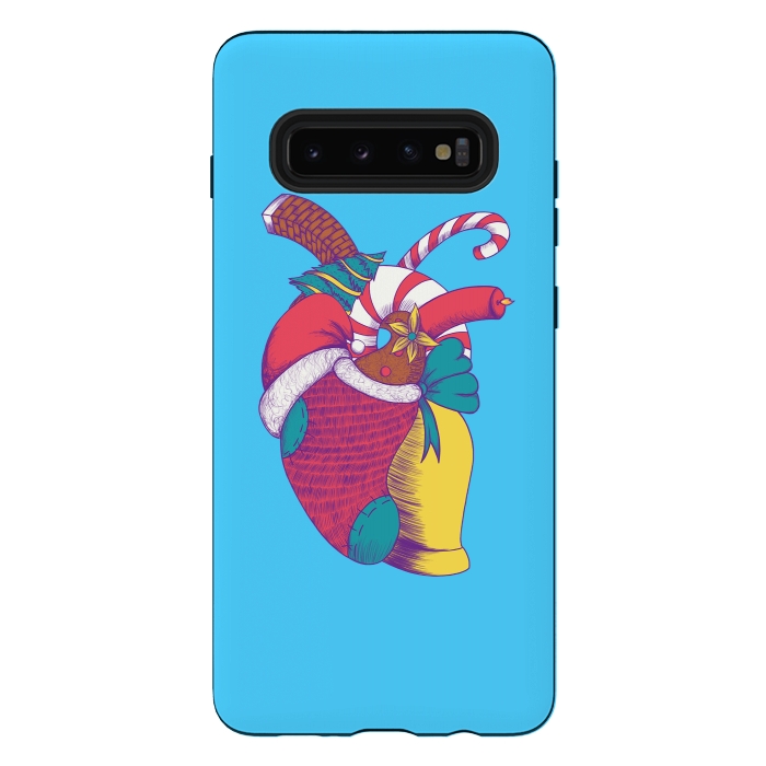 Galaxy S10 plus StrongFit Christmas Heart by Ranggasme