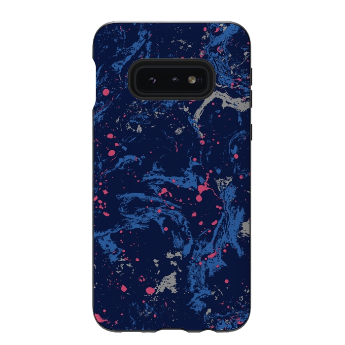 Galaxy S10e StrongFit Marble Blue by Susanna Nousiainen