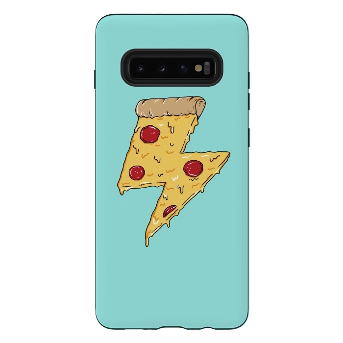 Galaxy S10 plus StrongFit Pizza power green by Coffee Man