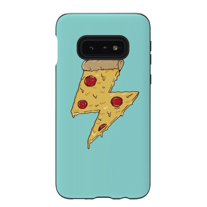 Galaxy S10e StrongFit Pizza power green by Coffee Man
