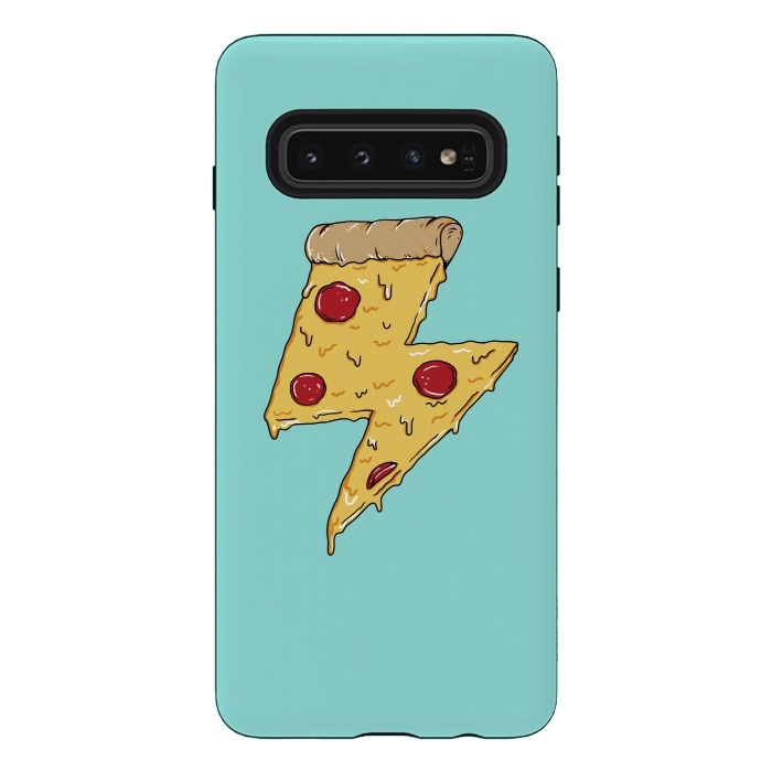 Galaxy S10 StrongFit Pizza power green by Coffee Man