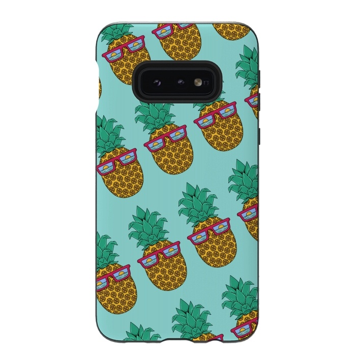 Galaxy S10e StrongFit Floral Pineapple pattern by Coffee Man