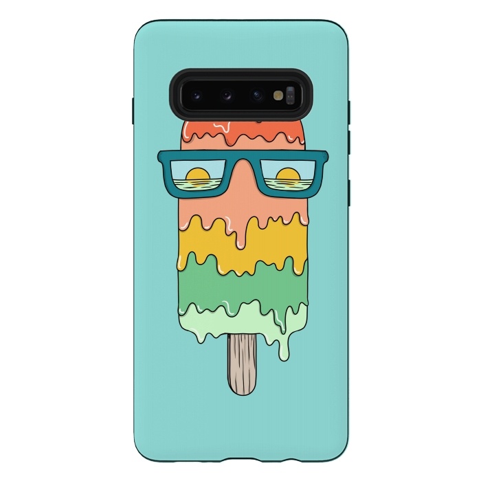 Galaxy S10 plus StrongFit Hot Ice Cream Green by Coffee Man