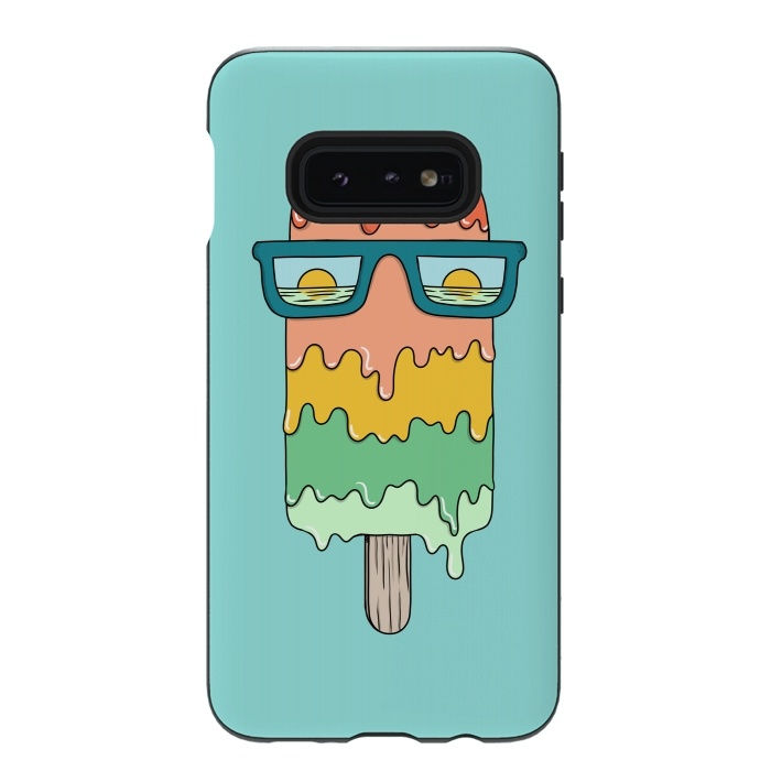 Galaxy S10e StrongFit Hot Ice Cream Green by Coffee Man