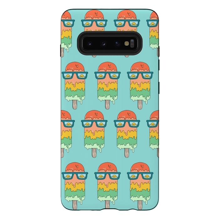Galaxy S10 plus StrongFit Hot Ice Cream pattern green by Coffee Man