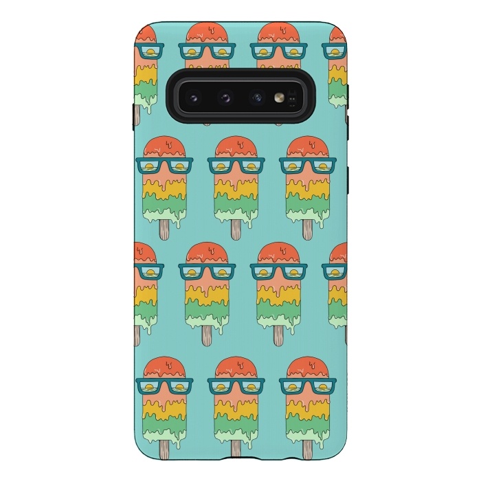 Galaxy S10 StrongFit Hot Ice Cream pattern green by Coffee Man
